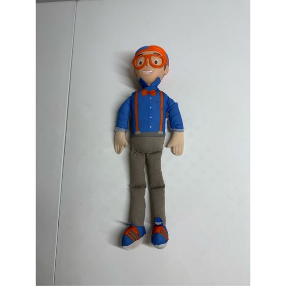 Blippi Bendable Plush Doll, 16” Tall Featuring SFX Squeeze Belly to Hear Works - Picture 1 of 4